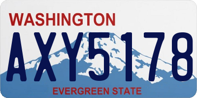 WA license plate AXY5178