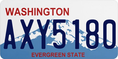 WA license plate AXY5180