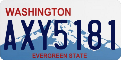 WA license plate AXY5181