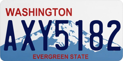 WA license plate AXY5182