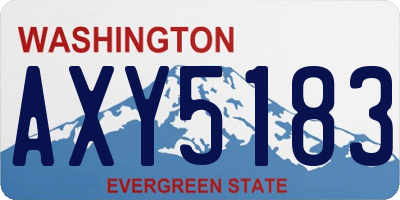 WA license plate AXY5183