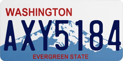 WA license plate AXY5184