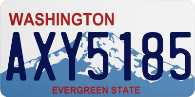 WA license plate AXY5185