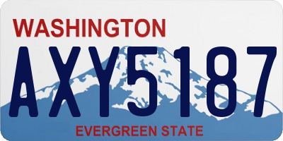 WA license plate AXY5187