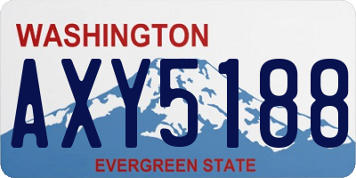 WA license plate AXY5188