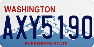 WA license plate AXY5190