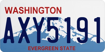 WA license plate AXY5191