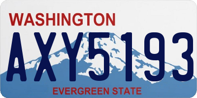 WA license plate AXY5193