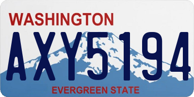 WA license plate AXY5194