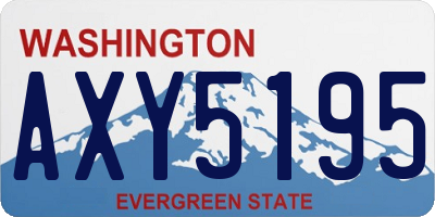 WA license plate AXY5195