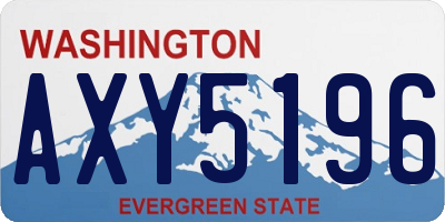 WA license plate AXY5196