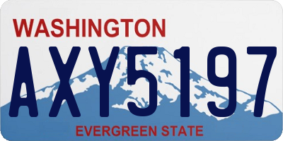 WA license plate AXY5197