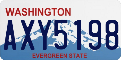 WA license plate AXY5198