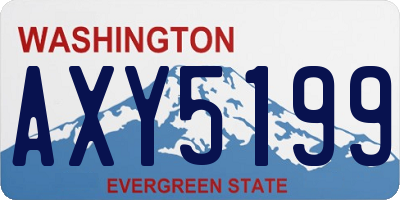 WA license plate AXY5199