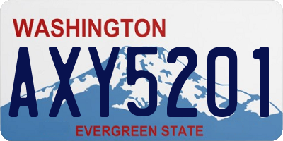 WA license plate AXY5201