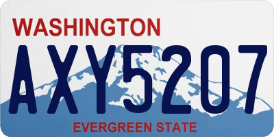 WA license plate AXY5207