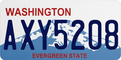 WA license plate AXY5208