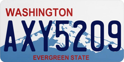 WA license plate AXY5209