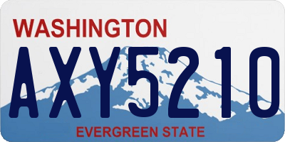 WA license plate AXY5210