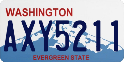 WA license plate AXY5211