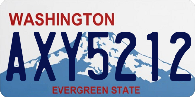 WA license plate AXY5212