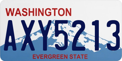 WA license plate AXY5213