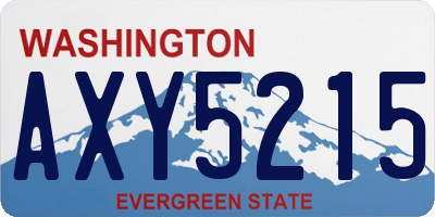 WA license plate AXY5215