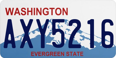 WA license plate AXY5216