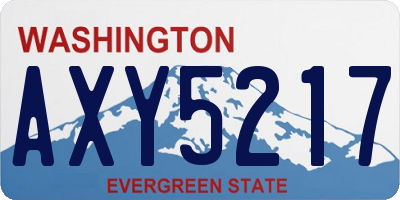 WA license plate AXY5217