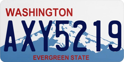 WA license plate AXY5219