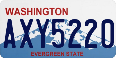 WA license plate AXY5220