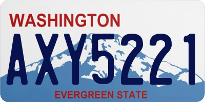WA license plate AXY5221