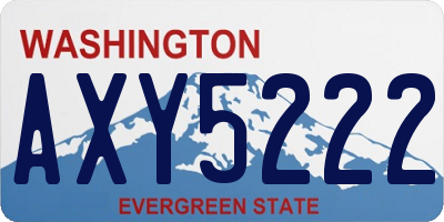 WA license plate AXY5222