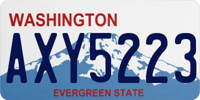 WA license plate AXY5223