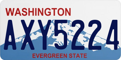 WA license plate AXY5224