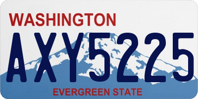 WA license plate AXY5225