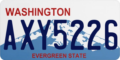 WA license plate AXY5226