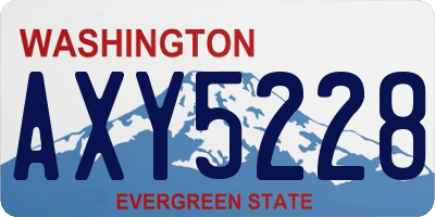 WA license plate AXY5228