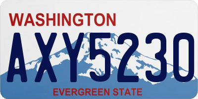 WA license plate AXY5230