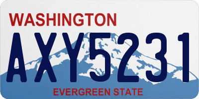 WA license plate AXY5231