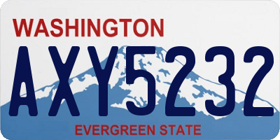 WA license plate AXY5232