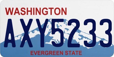 WA license plate AXY5233