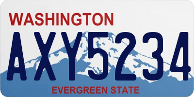 WA license plate AXY5234