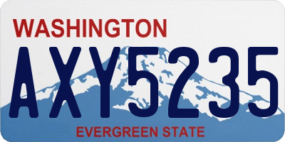 WA license plate AXY5235