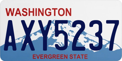 WA license plate AXY5237
