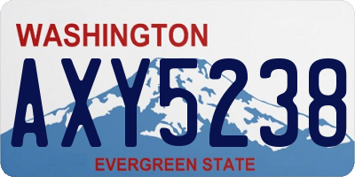 WA license plate AXY5238