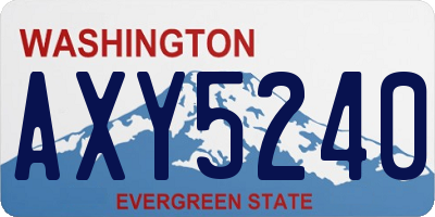 WA license plate AXY5240