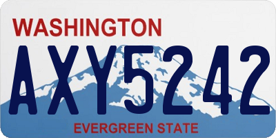 WA license plate AXY5242