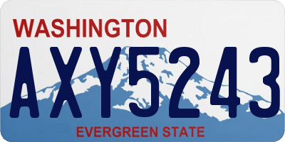 WA license plate AXY5243