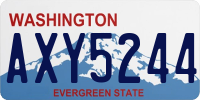 WA license plate AXY5244